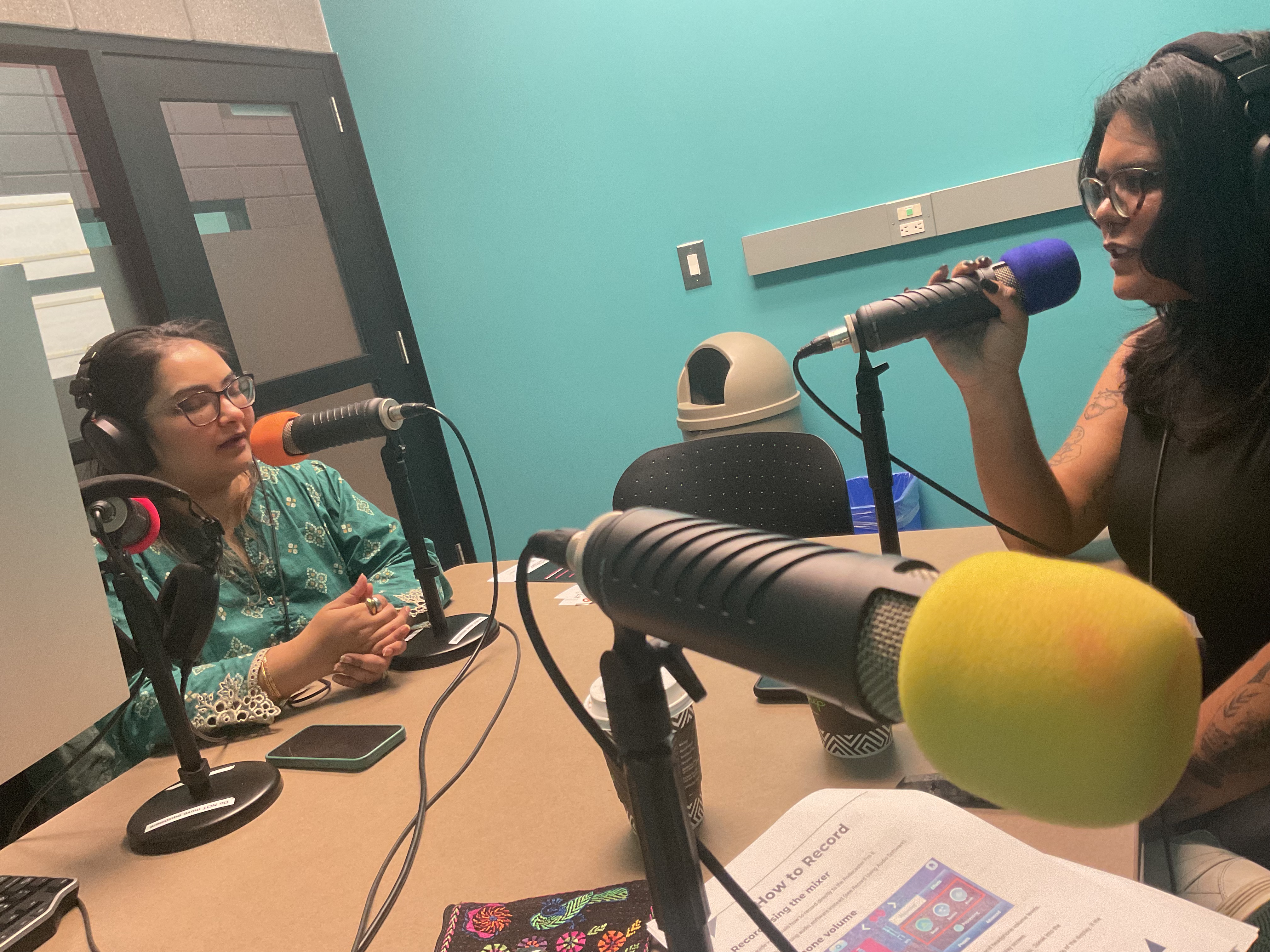 Community podcast recording