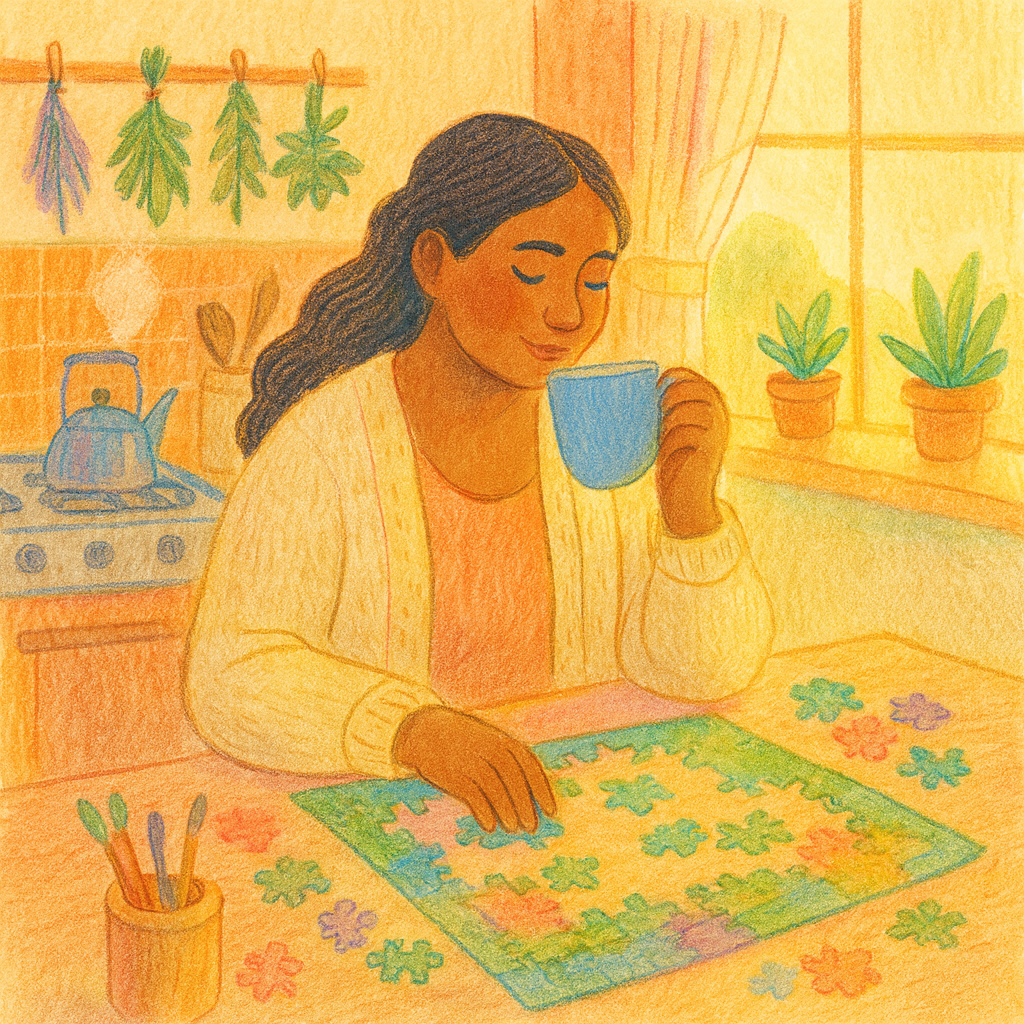 Illustration representing problem-solving and cognitive processes