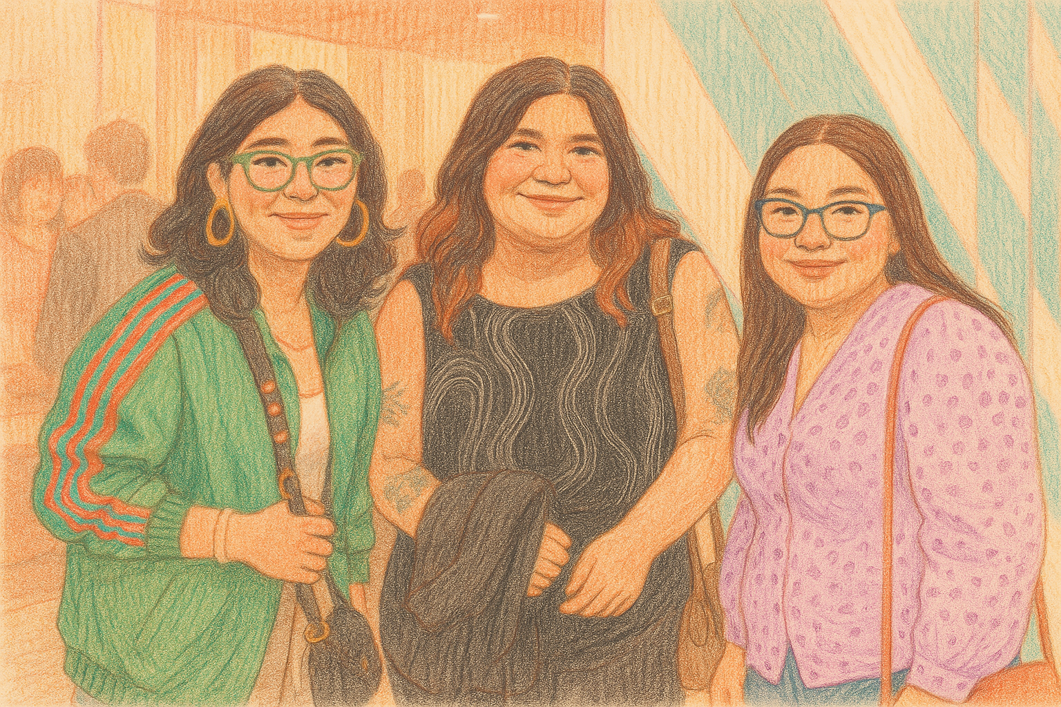 Three friends together
